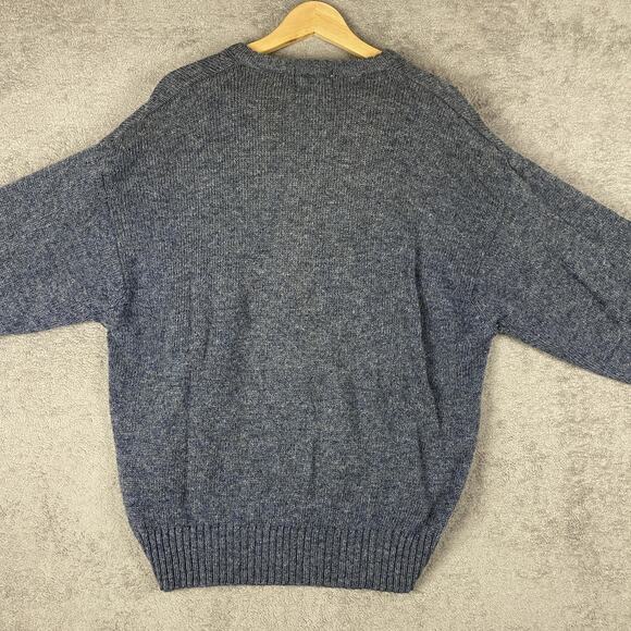 Pendleton Sweater Mens XL Blue Shetland Wool Pullover V Neck Knit Made in USA - Picture 5 of 12